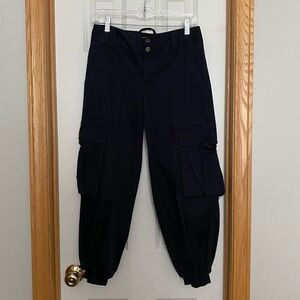 Alice + Olivia Congo Jogger Cargo Pants Navy Blue Size 2